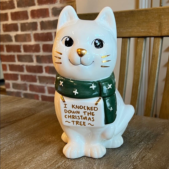 Threshold Christmas Cat Cookie Jar - Picture 1 of 8